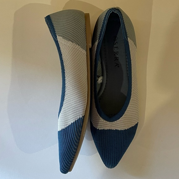 Sierra shoes slip on women’s size 8 blue fabric two toned - Picture 2 of 5